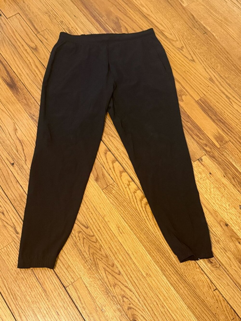 lululemon Black Slim Tapered Jogger Pants Ankle Zip Size L